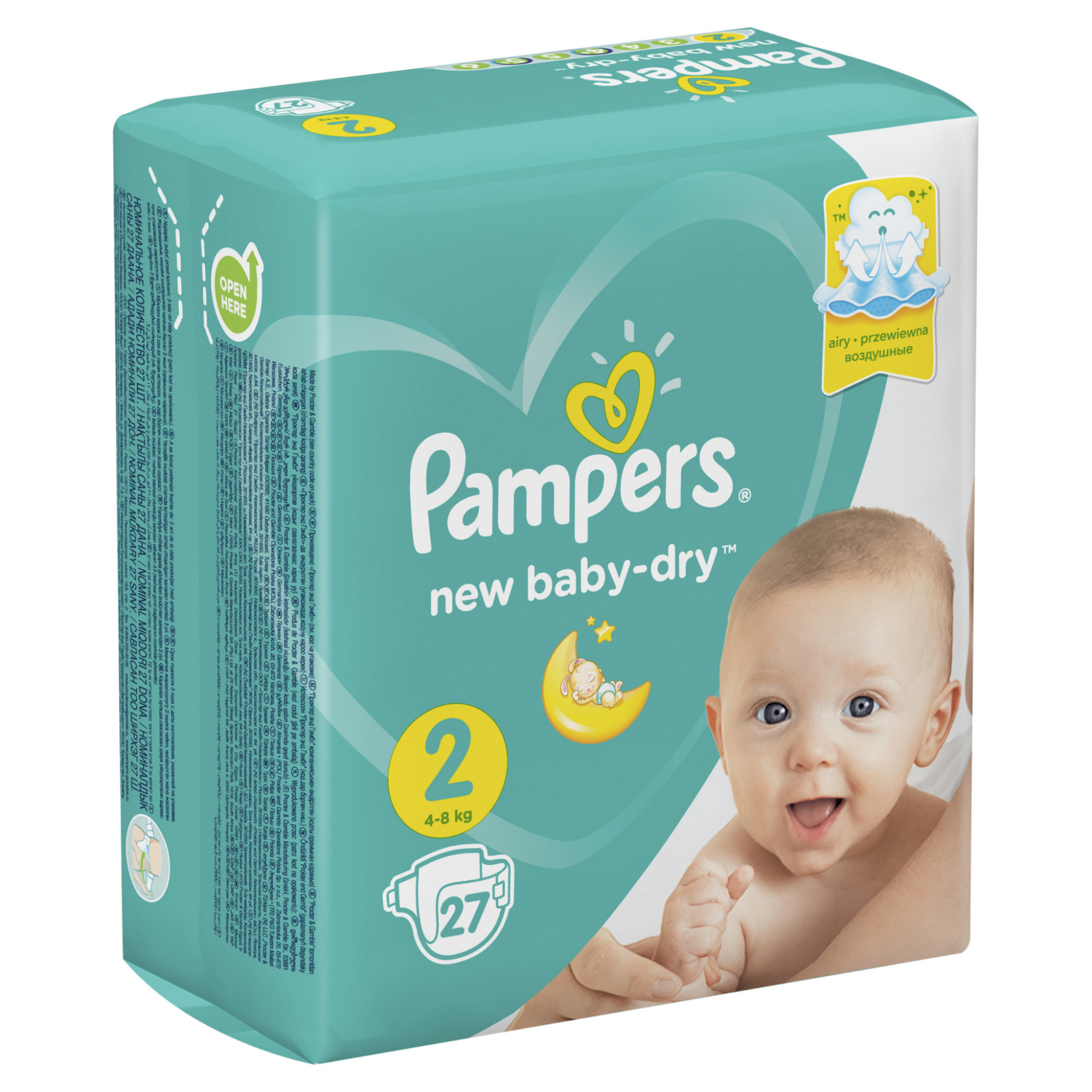 Подгузники Pampers New Baby-Dry 2 (4-8 кг) - 27 шт