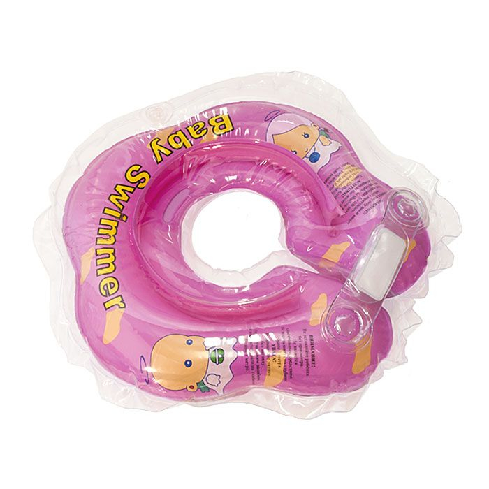 Круг на шею для купания малышей (розовый полуцвет) от 3 кг