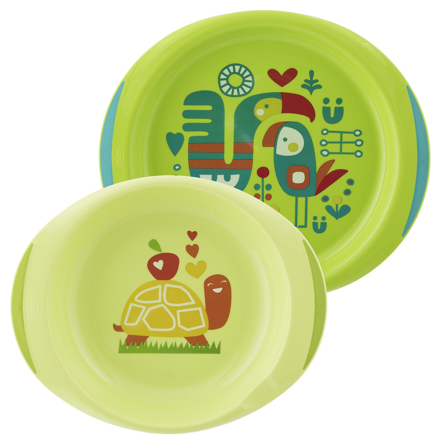 Набор тарелок Chicco с 12 месяцев - 2 шт (зеленый)