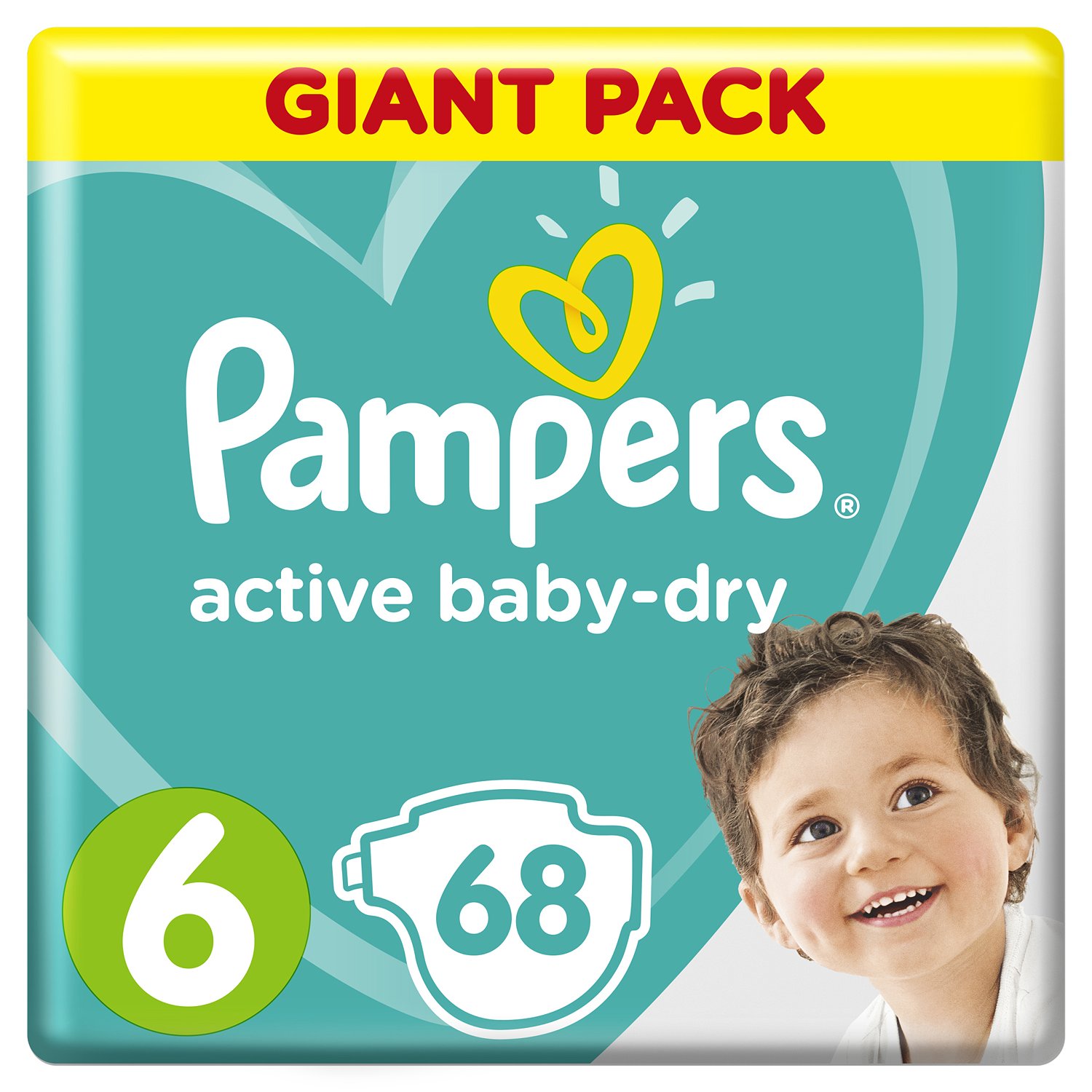 Подгузники Pampers Active Baby-Dry 6 (13-18 кг) - 68 шт