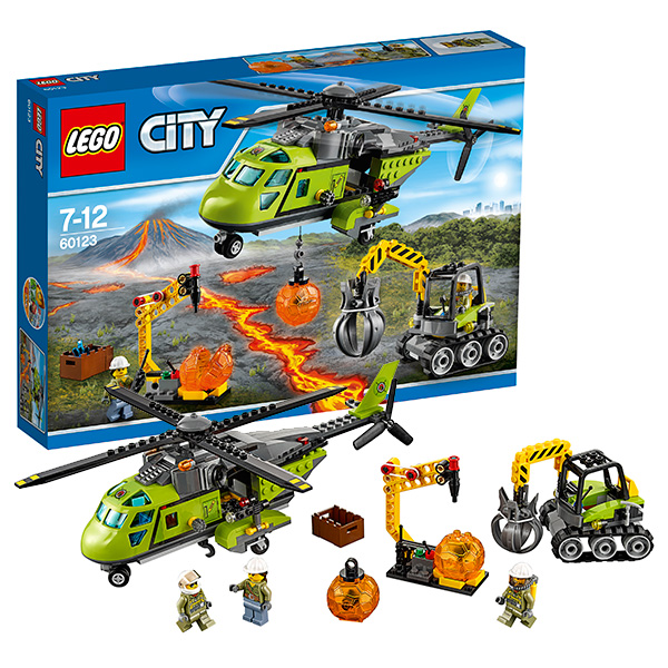 Lego City 60123 Грузовой вертолёт исследователей вулканов