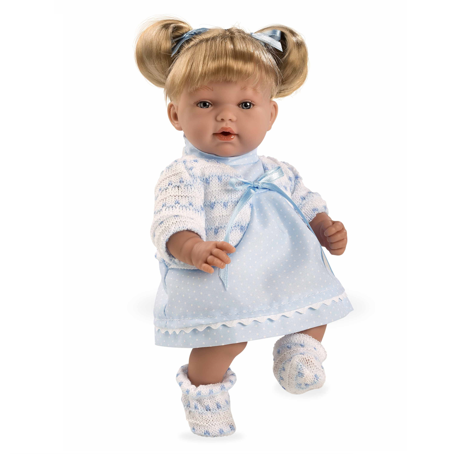 Кукла-пупс в голубом платье (озвученный) 28 см