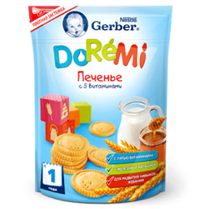Детское печенье DoReMi с 5 витаминами от 1 года