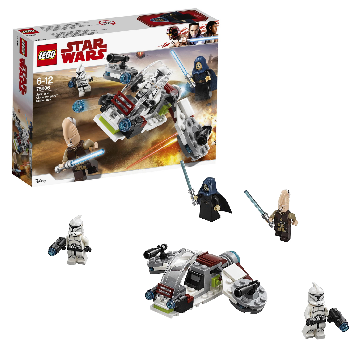 Lego Star Wars 75206 Боевой набор джедаев и клонов-пехотинцев