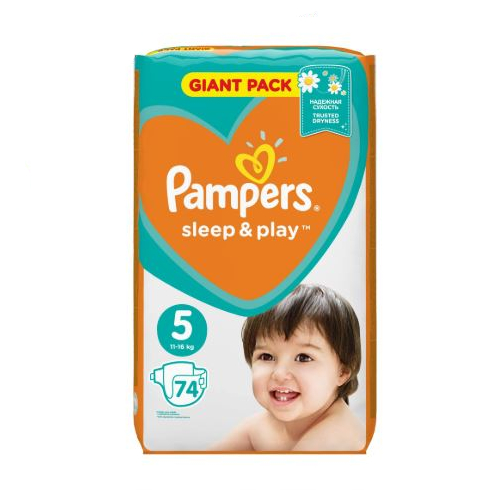 Подгузники Pampers Sleep & Play 5 (11-16 кг) - 74 шт
