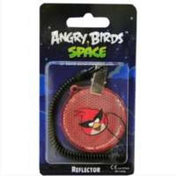 Светоотражающая подвеска Angry Birds круг (красная)