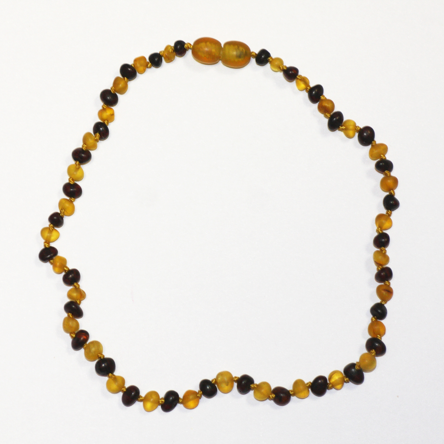 Ожерелье из янтаря для малышей разноцветное (матовое)