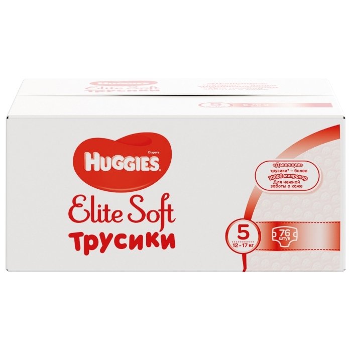 Трусики Huggies Elite Soft 5 (12-17 кг) - 76 шт