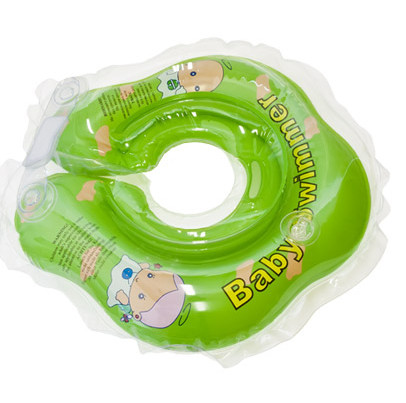 Круг на шею для купания малышей (салатовый полуцвет с погремушкой)