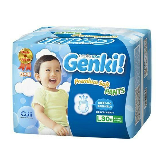 Детские подгузники-трусики Genki Premium Soft L (9-14 кг) - 30 шт