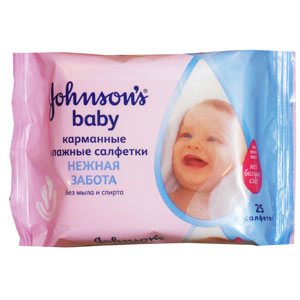 Влажные детские салфетки Нежная Забота - 25 шт (карманная упаковка)