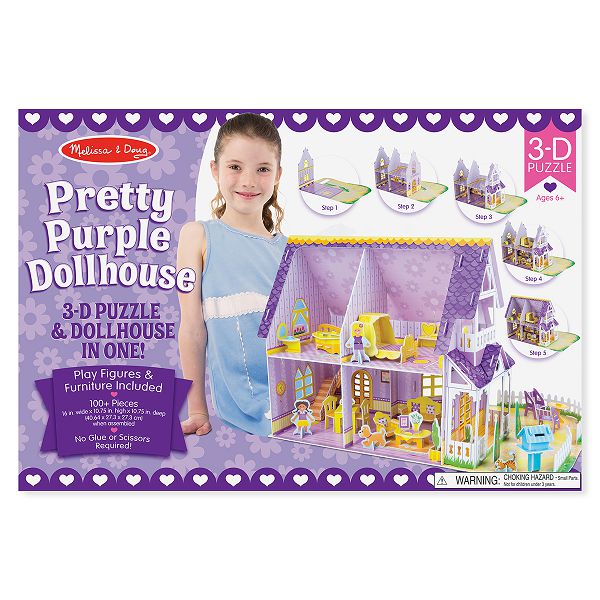 3D Пазл Пурпурный домик для куклы