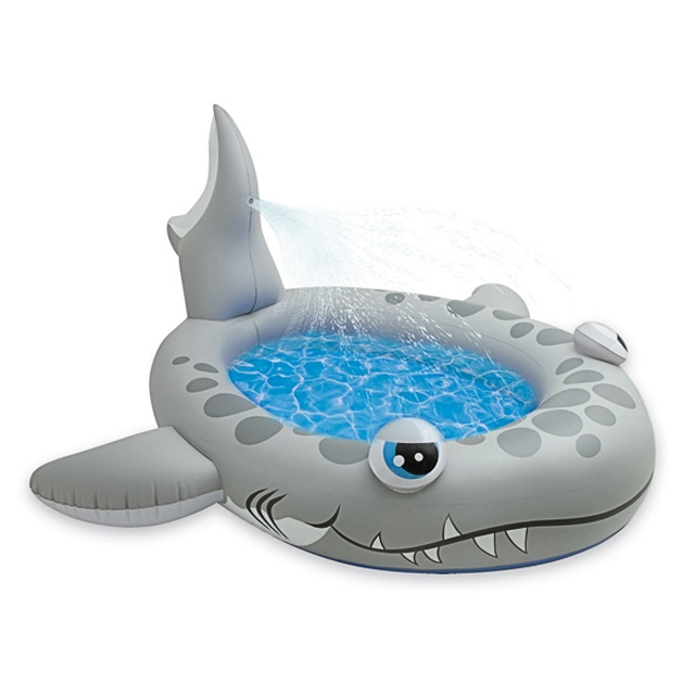 Детский надувной бассейн арт 57433 Акула с распылителем