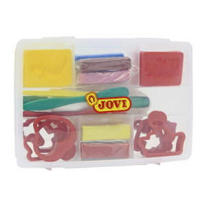 Jovi Набор для лепки - пластилин, 6 форм, 3 стека и скалка (в чемоданчике) 230