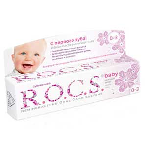 Зубная паста для младенцев ROCS baby Минеральная защита и нежный уход аромат липы (с первого зуба)