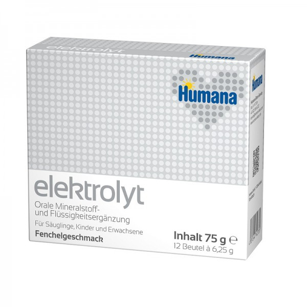 Хумана Электролит с фенхелем - 12 пакетиков по 6,25 г