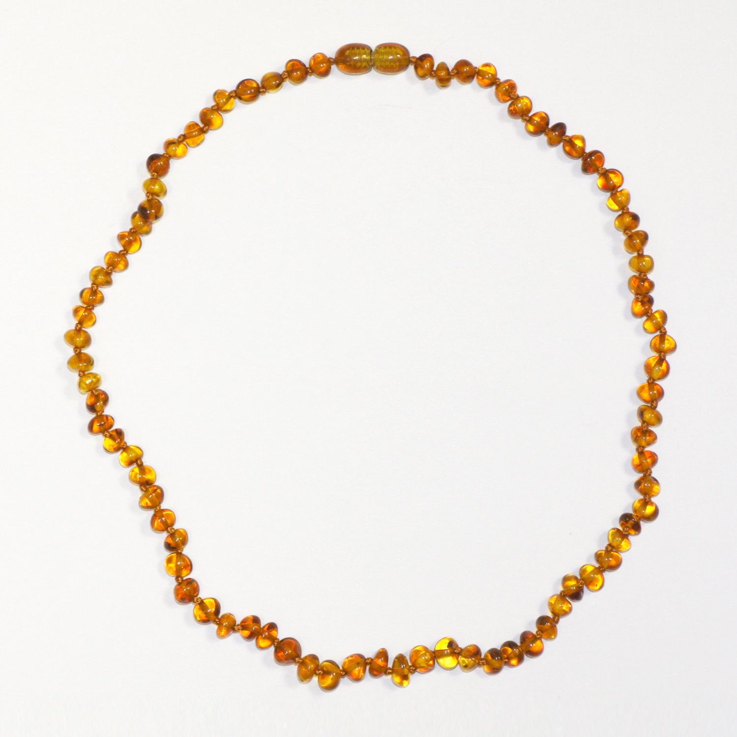 Ожерелье из янтаря для детей и взрослых в цвете светлый коньяк