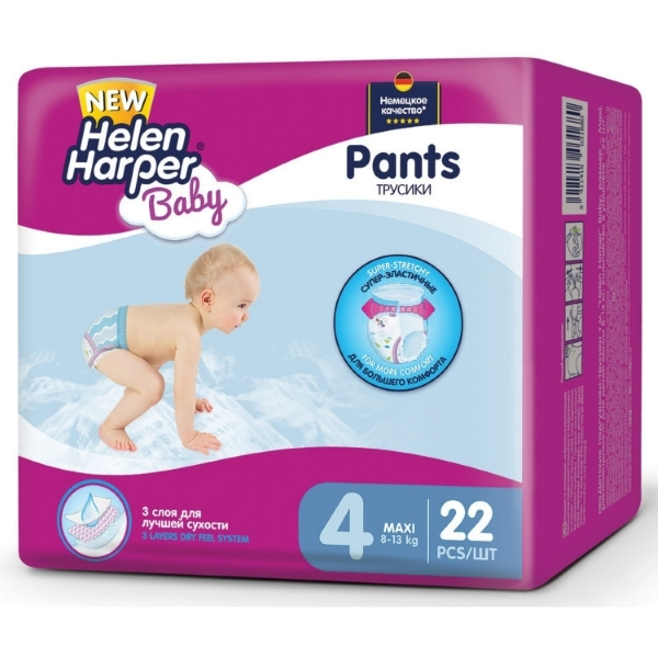 Детские подгузники-трусики Helen Harper Baby maxi 4 (8-13 кг) - 22 шт