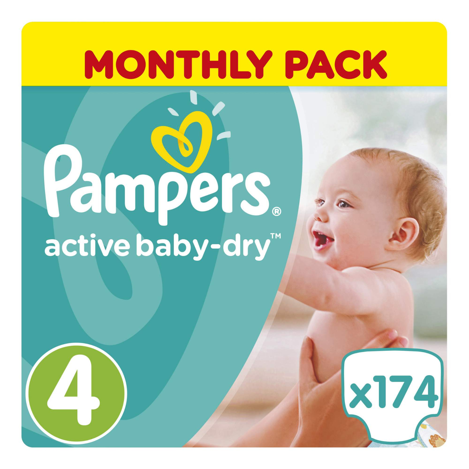 Подгузники Pampers Active Baby-Dry 4 (9-14 кг) - 174 шт