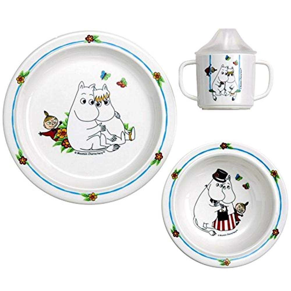 Mumin Набор детской посуды (тарелка глубокая, тарелка плоская, поильник)