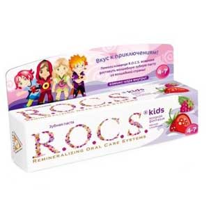 ROCS Детская зубная паста со вкусом малины и клубники ROCS kids