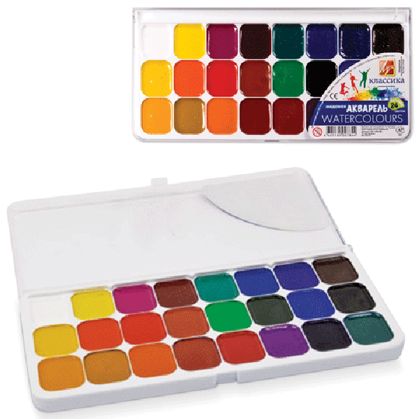 Краски акварельные Классика - 24 цвета
