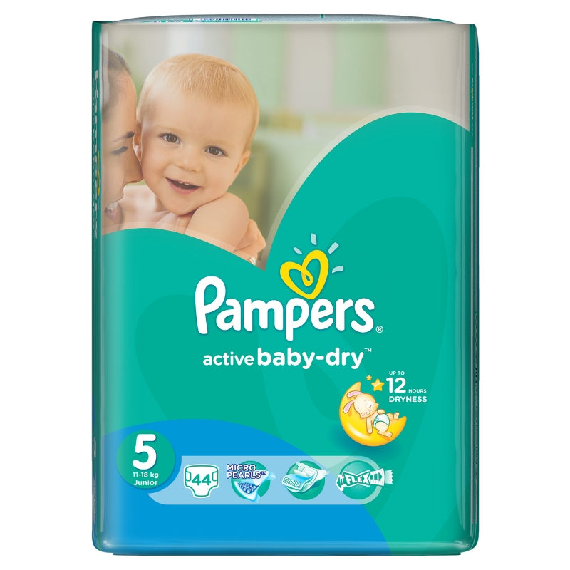 Подгузники Pampers Active Baby-Dry 5 (11-18 кг) - 44 шт