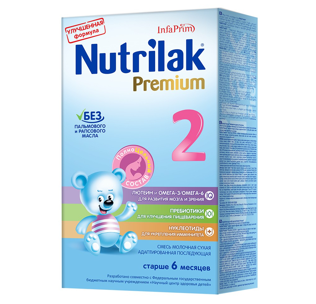 Детская молочная смесь Нутрилак Premium 2 с 6 до 12 месяцев - 350 г