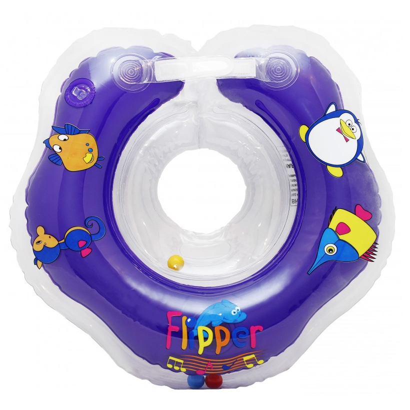 Музыкальный круг на шею для купания малышей Flipper Буль-буль водичка