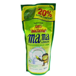 Гель концентрат с ароматом зеленого чая для посуды и детских принадлежностей Mama Lemon Green tea - 600 мл