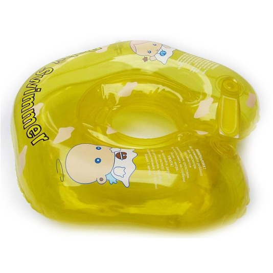 Круг на шею для купания малышей (желтый полноцветный) от 3 кг