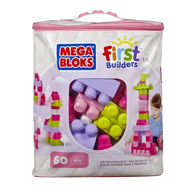 Конструктор Mega Bloks 60 деталей (в розовой сумке) DCH54/CYP67
