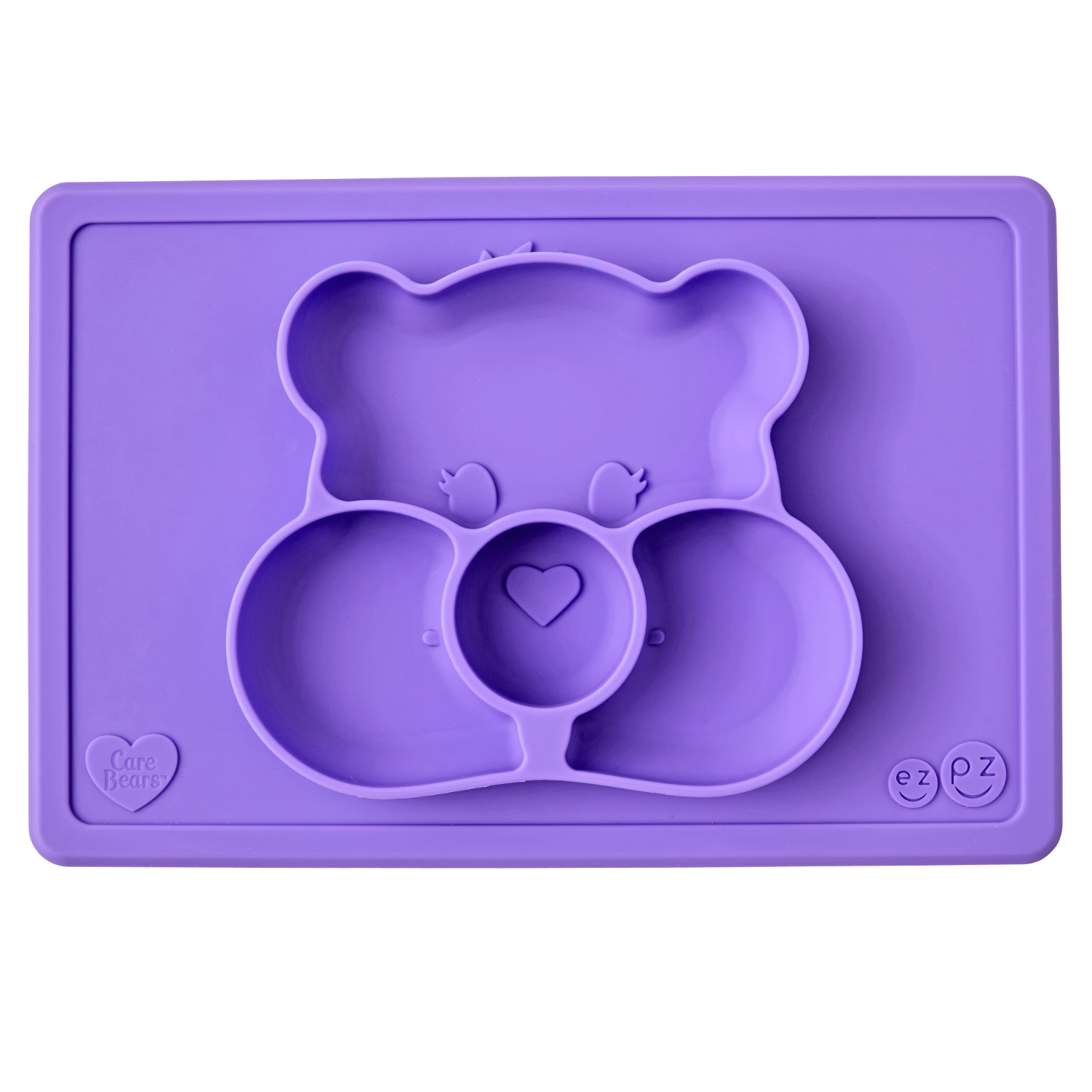 Тарелка с подставкой Happy Mat Care Bear (фиолетовая)