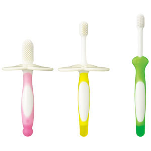 Набор детских зубных щеток 3 уровня с 6 до 18 месяцев - 3 шт (разноцветные)