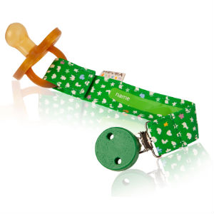 Держатель для соски-пустышки и прорезывателя для зубов (зеленый)