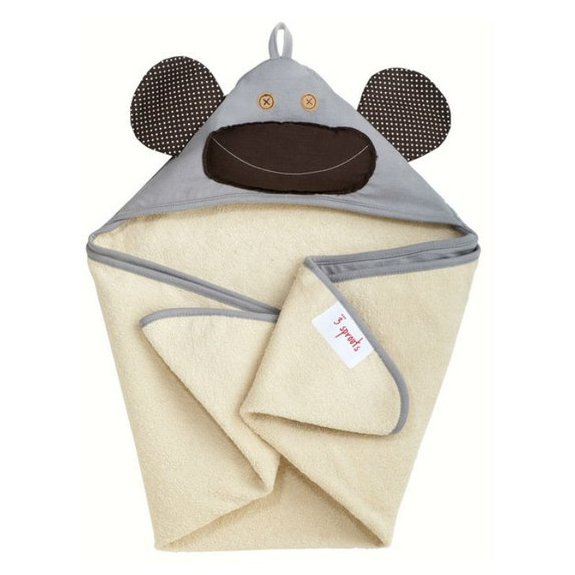 Детское полотенце с капюшоном Серая обезьянка