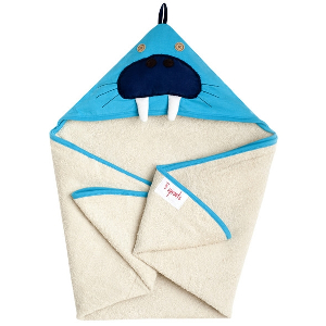 Детское полотенце с капюшоном Морж (Blue Walrus)