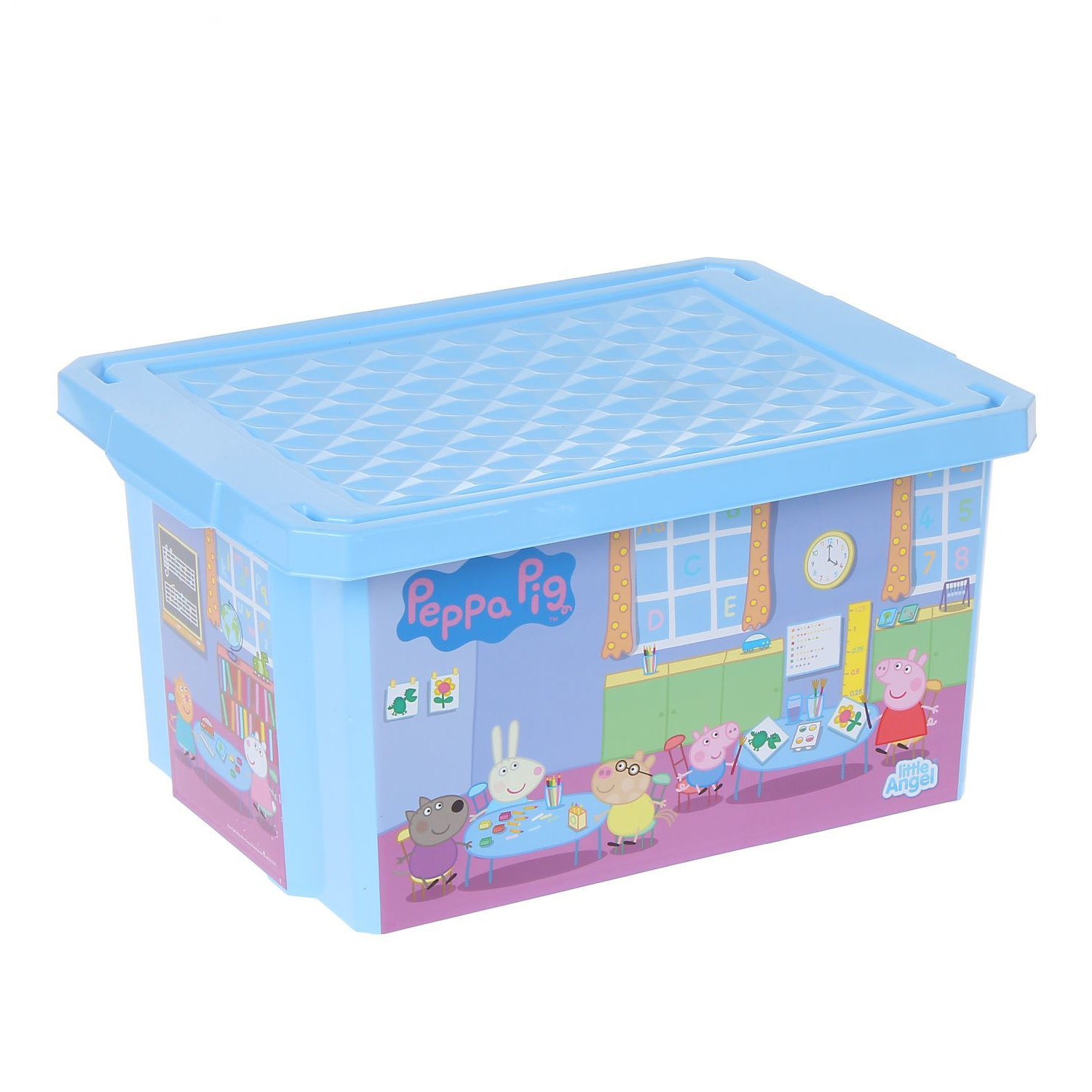 Ящик для игрушек Little Angel «X-BOX Свинка Пеппа» голубой 17 л LA0023РРГЛ