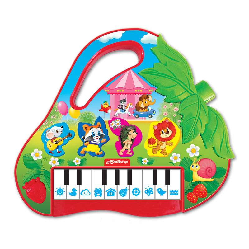 Музыкальная игрушка Азбукварик "Пианино Клубничка"