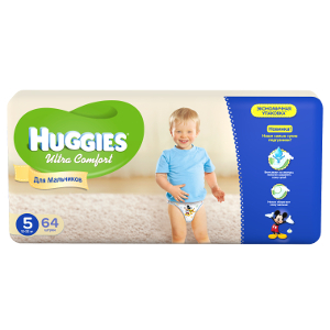 Подгузники Huggies Ultra Comfort для мальчиков 5 (12-22 кг) - 64 шт