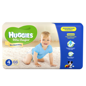 Подгузники Huggies Ultra Comfort для мальчиков 4 (8-14 кг) - 66 шт
