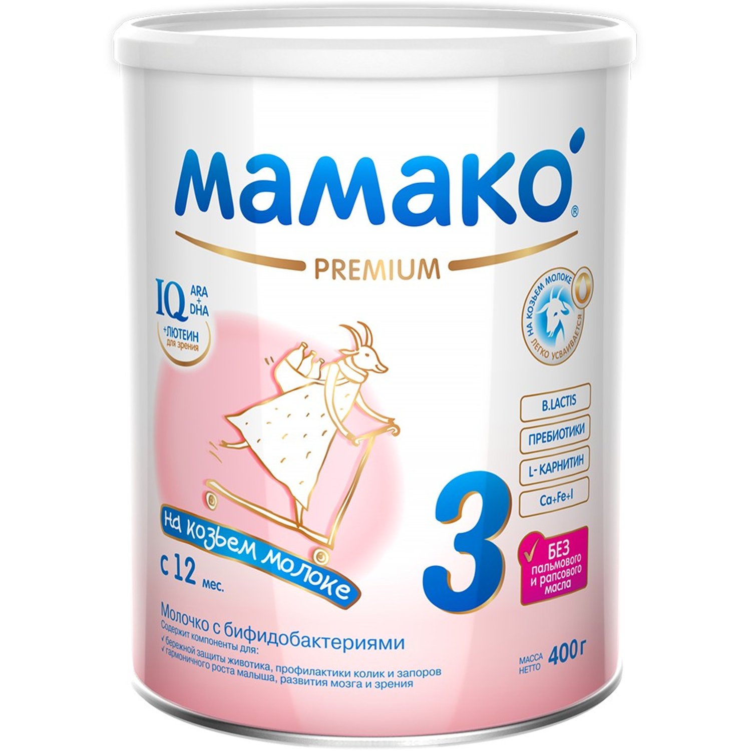 Детская смесь на козьем молоке Мамако 3 Premium с 12 месяцев - 400 г