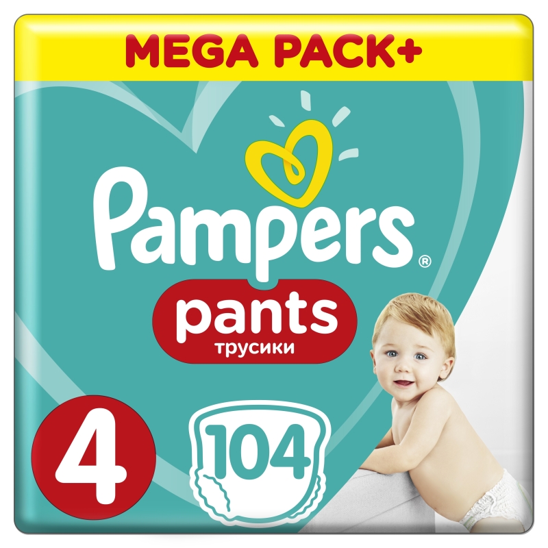 Трусики Pampers Pants 4 (9-15 кг) - 104 шт