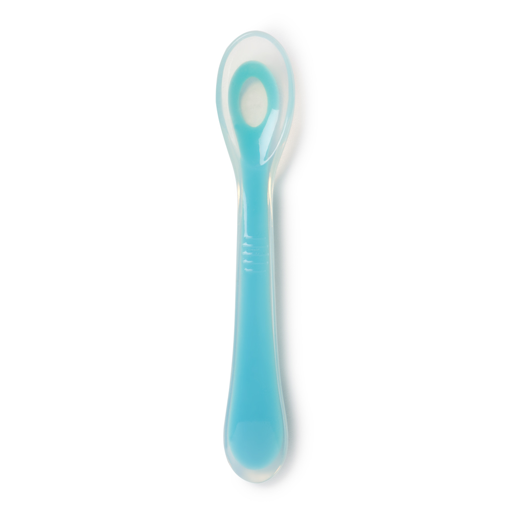Силиконовая ложка для кормления Soft Silicone Spoon (голубая)