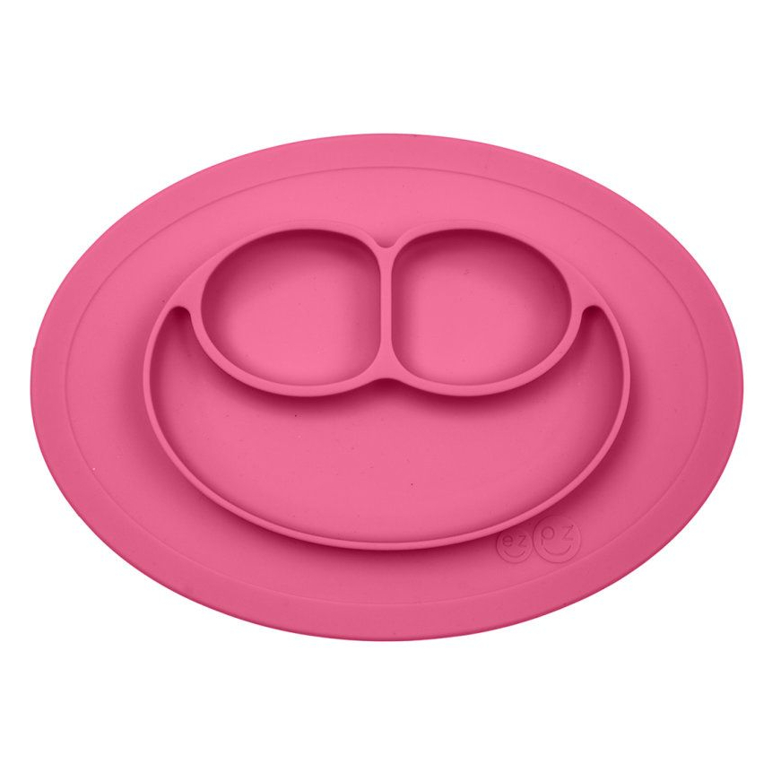 Тарелка с подставкой Mini mat (розовая)