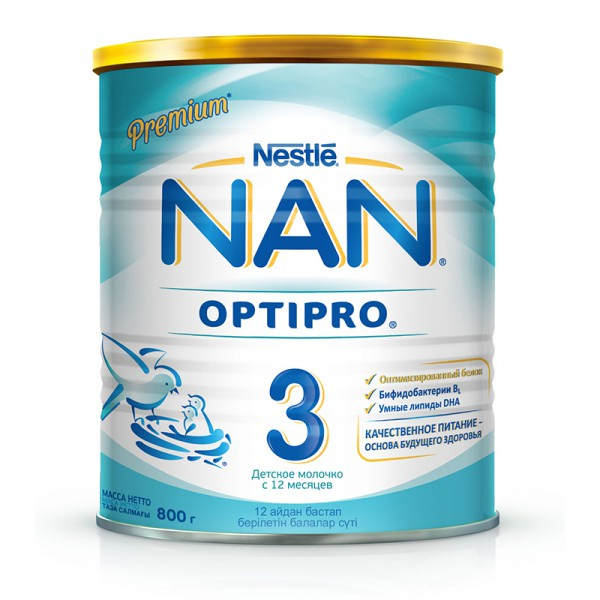 NAN 3 Optipro детское молочко с 12 месяцев - 800 г