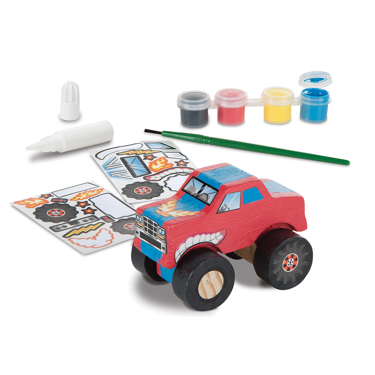 Набор для творчества Классические игрушки Деревянный грузовик-монстр