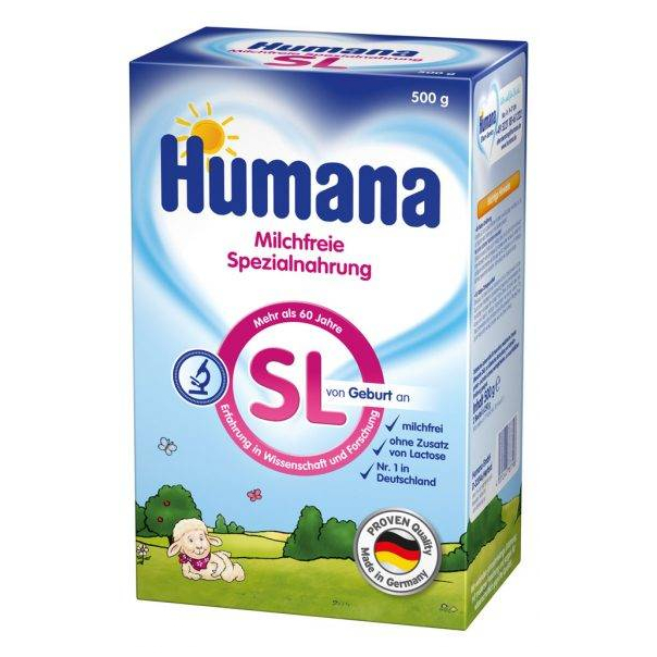 Детская смесь на основе сои Humana SL с рождения - 500 г