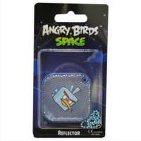 Светоотражающая подвеска Angry Birds квадрат (синяя)