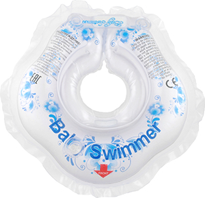 Круг на шею для купания малышей (гжель голубой) от 3 кг